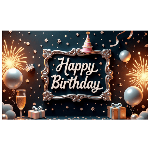 Yatrandify Decorative Design Happy Birthday Banner Balloon Decoration Party Decoration for Birthday Party Celebration Indoor Decoration