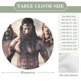 thumbnail image 2 of El hombre del norte-theme Fitted Round Tablecloths Elastic Edged Table Covers Waterproof Table Cloth for Kitchen Holiday Party Tables Decor 120cm, 2 of 6