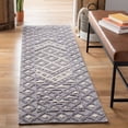 thumbnail image 2 of SAFAVIEH Natura Raschelle Geometric Diamonds Runner Rug, Cream/Purple, 2'3" x 8', 2 of 7