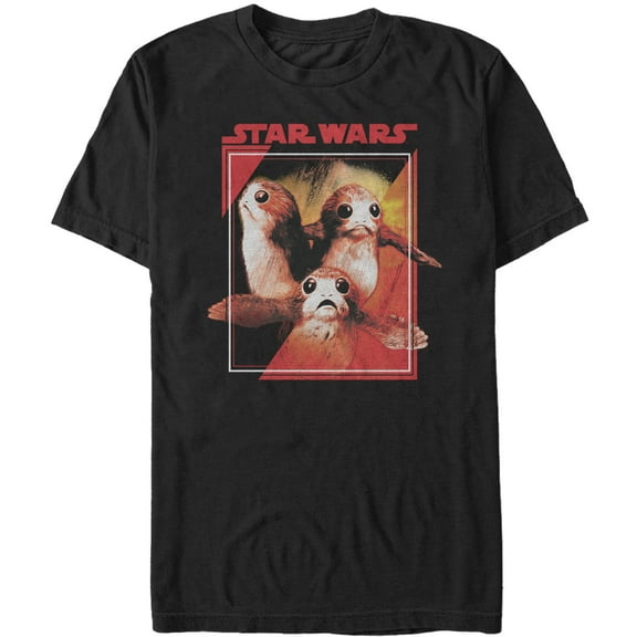 Men's Star Wars The Last Jedi Porg Wings Graphic Tee Black Medium