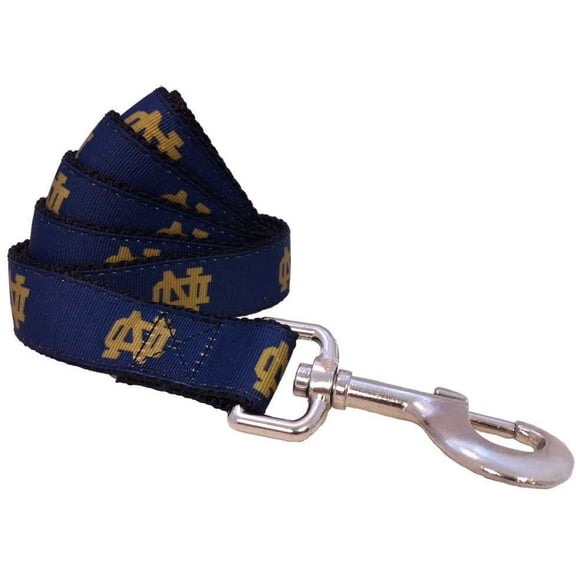 Brand New ND Irish Pet Dog Leash(Small), 5/8 inch Wide, 6 Feet Long, Officially Licensed, Official Notre/Dame Logo/Navy Color