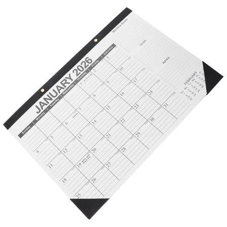 OUNONA 2026 Wall Calendar with Large Date Display, , 18-Month Coverage, Easy-to-Read Monthly Planner
