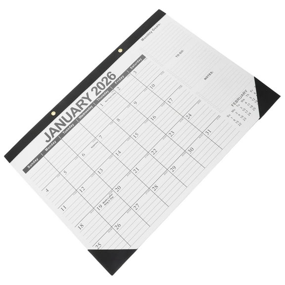 OUNONA 2026 Wall Calendar with Large Date Display, , 18-Month Coverage, Easy-to-Read Monthly Planner
