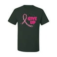 thumbnail image 2 of Wild Bobby, Never Give Up Fight Cancer, Breast Cancer Awareness, Men Graphic Tee, Forest Green, 3X-Large, 2 of 4