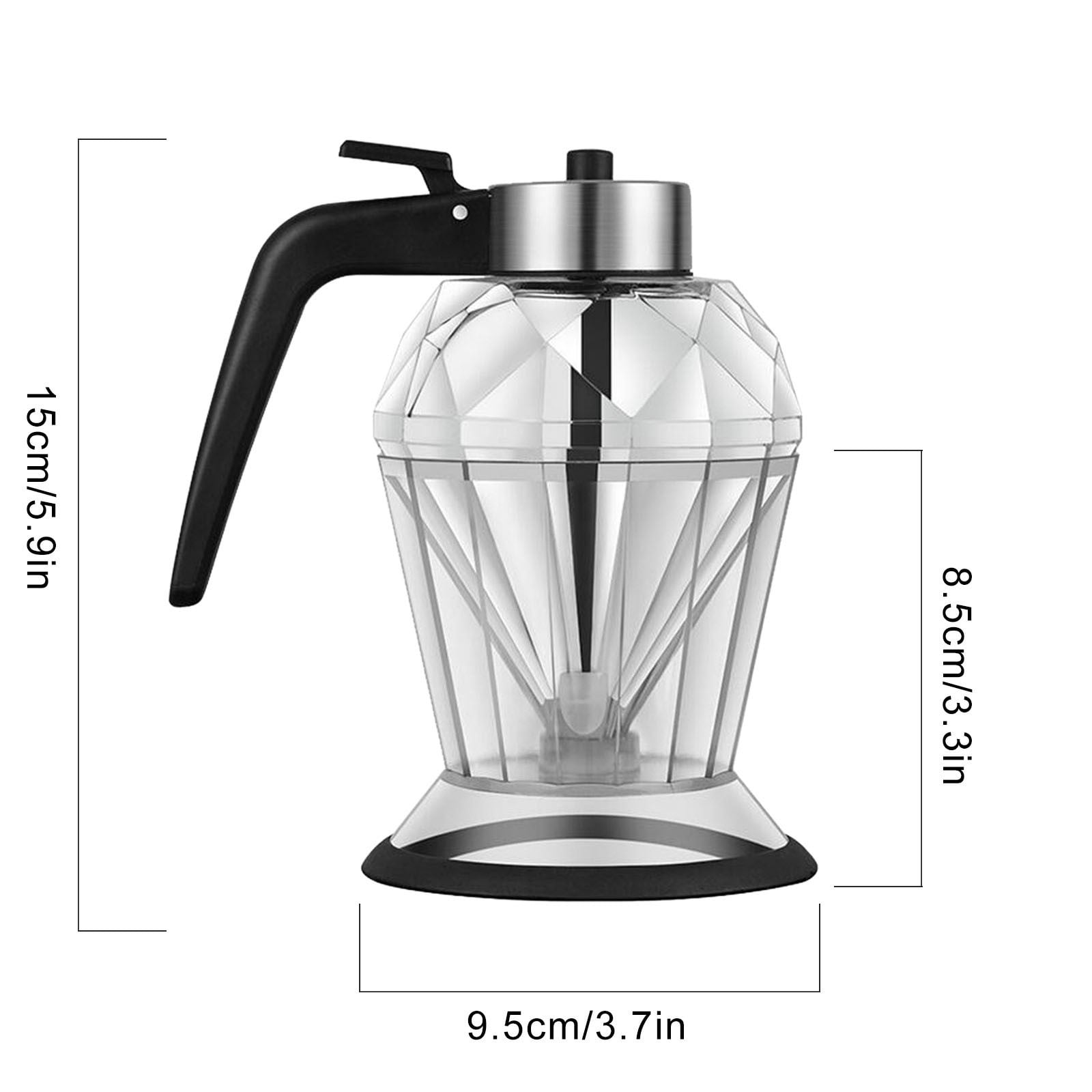 Oil Dispenser for Kitchen, 200ML Diamond Oil Can with Stand, Seasoning Jar for Kitchen Tool, Press-Type Pour Oil, Suitable for Syrup,Sugar,Sauces,Jar
