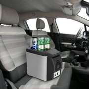 Tebru 6L Portable Car Refrigerator, Black and White, 12.01 x 9.84 x 6.30