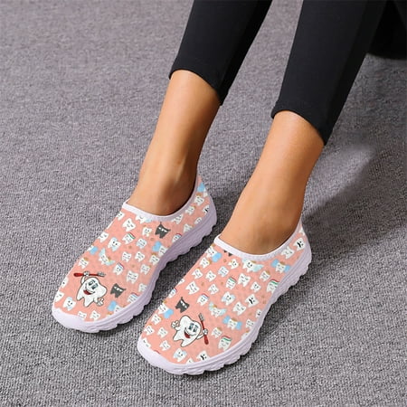 

Protecting Teeth Toothbrush Dentist Print Woman Spring Autumn Walking Sneakers Wear-Resistant Fashion Jogging Shoes Custom Image