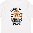 thumbnail image 4 of Inktastic Monkey I Love Hanging out with My Papa Boys or Girls Long Sleeve Toddler T-Shirt, 4 of 5