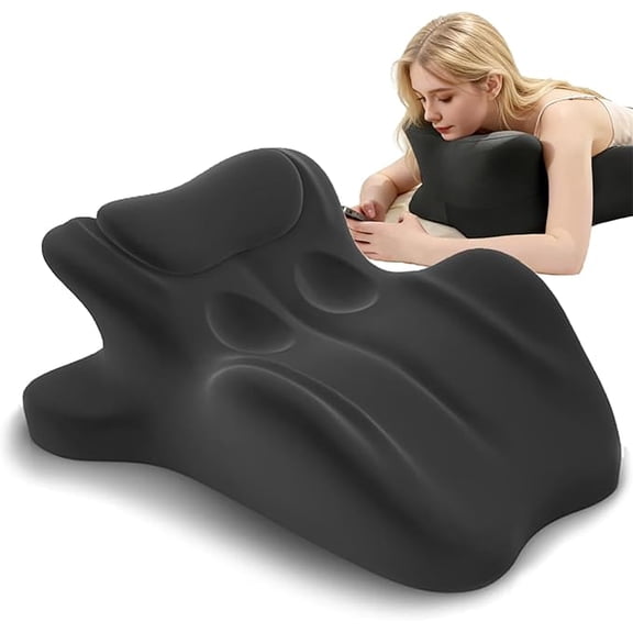 TripleHBB Ergonomic Memory Foam Wedge Pillow, 27° Multi-Position Support Pillow for Neck & Lumbar, Multi-Use Body Pillow with Removable Pillowcase