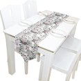 thumbnail image 5 of EREHome Cute Cartoon Cat Kitten Face Table Runner 13x70 Inches Grey Table Top Decoration, 5 of 5