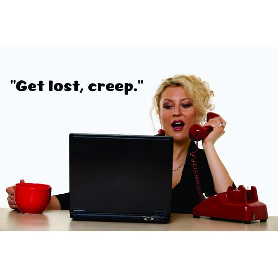 Custom Decals Get Lost Creep. Wall Art Size: 6 X 20 Inches Color: Black