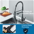 thumbnail image 6 of Black Single Handle Kitchen Sink Faucet Single Hole Stainless SteelMixer Tap, 6 of 6