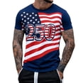 thumbnail image 2 of Mens Tshirts Short Sleeve 250th Anniversary USA Shirt Independence Day Graphic Tee Casual Comfortable Crewneck T Shirts for Man Navy XXXXXXL, 2 of 4