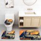 thumbnail image 1 of ABPHQTO Aventura cartel retro grunge un coche grande neumáticos enormes y biplano en las montañas Juego de alfombras de baño de 3 piezas Alfombra de baño Alfombra de contorno y tapa de inodoro ABPHQTO Cont-CHAPPLE-22575, 1 of 2