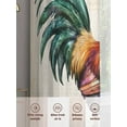 thumbnail image 3 of Farmhouse Rooster Sheer Curtains for Living Room Bedroom Vintage Country Animal Prints Sheer Curtains 45 Inch Long 2 Panels Set Light Filtering Curtain Window Treatments Drapes for Dining Room, 3 of 6