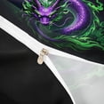 thumbnail image 3 of Metsweet Animal Dragon Twin Duvet Cover, Japanese Style Twin Bedding, Green Purple,Black Reversible,2pcs,1 Duvet Cover and 1 Pillowcase, 3 of 5