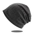 thumbnail image 2 of beishanbush Baseball Caps Men's and Women's Lightweight Slouch Beanie Solid Color Knitted Hats Soft Hat for Autumn and Winter Dark Gray, 2 of 7