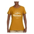 thumbnail image 2 of Matthew 17:20 He Moves Mountains | Womens Christian Graphic T-Shirt, Gold, Small, 2 of 3