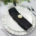 thumbnail image 5 of Balsa Circle 5 Pieces 20" x 20" Black Crinkle Accordion Taffeta Table Napkins, 5 of 8