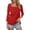 Red, variant on Hauaitttt Women's 3/4 Sleeve Shirts Square Neck Color Block Summer Tops Dressy Casual Ladies Blouses Tops Womens Compression Shirt T Shirts Womens Loose Casual Tee Women Short Sleeve Sports Shirts