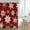 Red, variant on Christmas Shower Curtain Winter Snowflake Shower Curtains for Bathroom Blue Buffalo Plaid Bathroom Decor Washable Durable Fabric Shower Curtains 72x72 inch