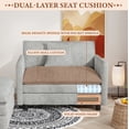 thumbnail image 3 of FFH Oversized Accent Chair with Ottoman, Lounge Chair Chenille Armchair Indoor, Cloud Sofa Chair for Living Room, Bedroom, Light Gray, 3 of 7
