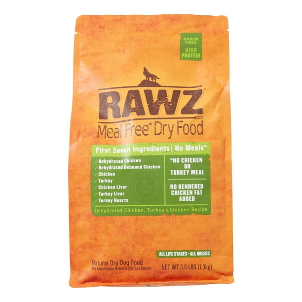 Rawz Natural GrainFree Chicken & Turkey Dry Dog Food, 3.5 Lb Walmart