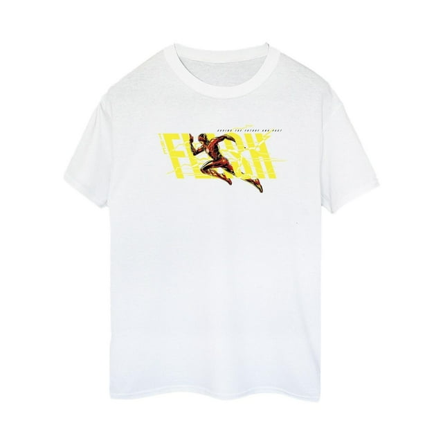DC Comics Womens le T-Shirt en Coton Boyfriend Flash Dash