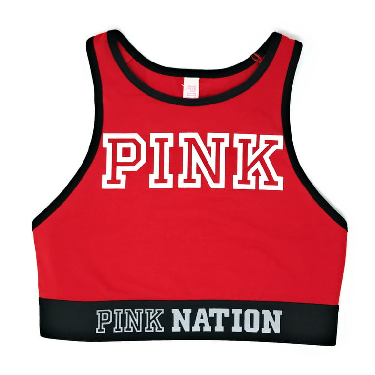Victoria's Secret PINK Logo Bra Top Red PINK Nation 