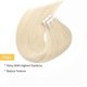 thumbnail image 5 of Extensiones de cabello Loxxy Blonde Tape en cabello humano real, 50 g, 5 of 7