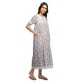 thumbnail image 2 of Moomaya Printed Nightdress For Ladies Cotton Ruffled Border Nursing Night Gown, 2 of 6