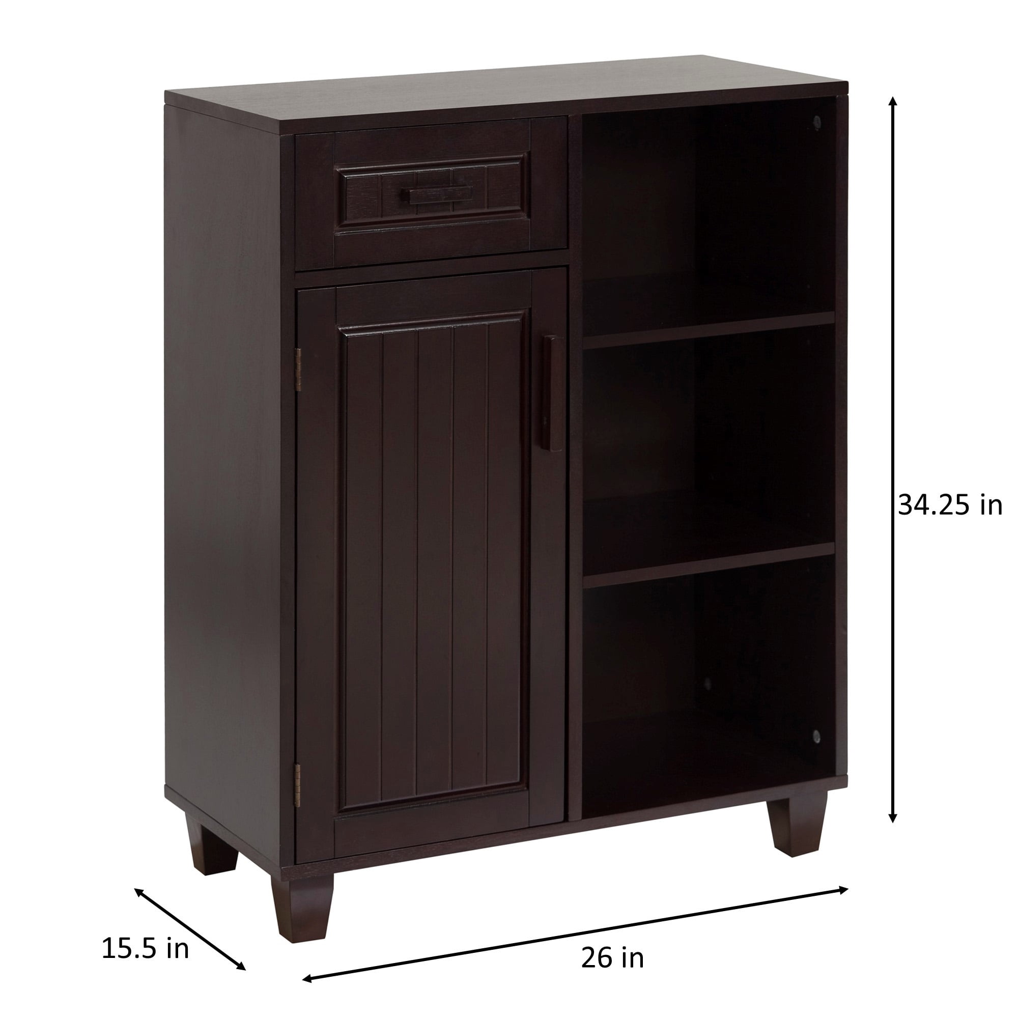 Elegant Home Fashions Dolce Floor Cabinet Dark Espresso