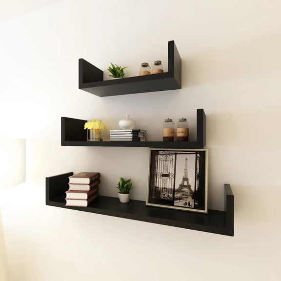 vidaXL Wall Shelves Floating Shelves Wall Mounted Display Shelves for Book DVD