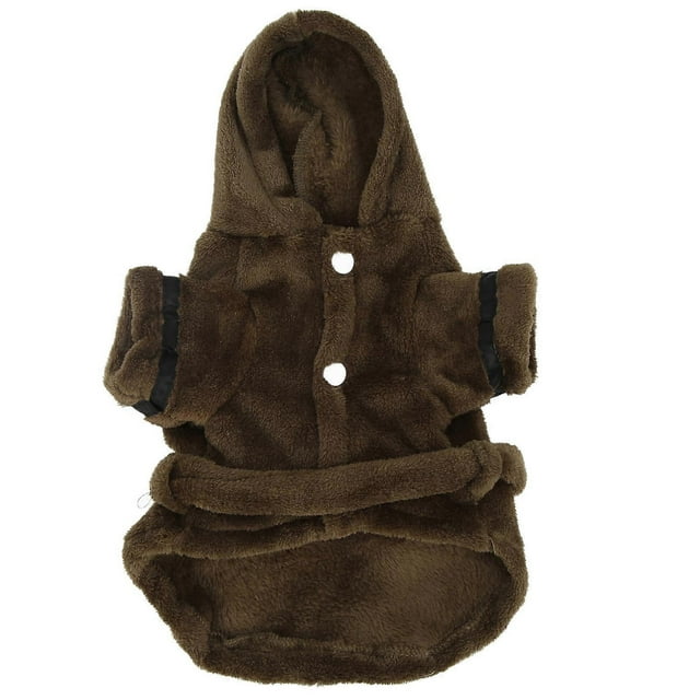 Pet Bathrobe Warm Flannel Quick Drying Dog Hooded Bath Towel with Hood for Puppy Small Dogs CatsM