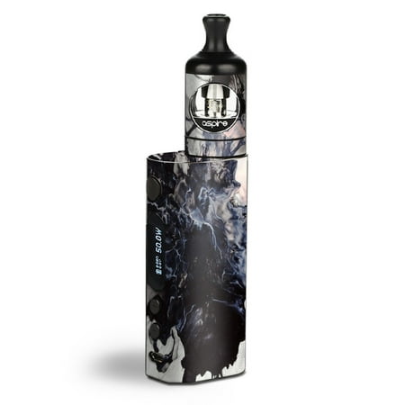 Kit Gunite - Skin Decal Vinyl Wrap for Aspire Zelos 50W starter Kit Vape Skins Stickers Cover / Black White Swirls Marble Granite