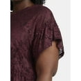 thumbnail image 2 of Terra & Sky Women's Plus Lace Peplum Top, Sizes 0X-5X, 2 of 5