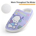 thumbnail image 4 of Kids Slippers Pochacco House Slippers Warm Soft Plush Slipper Anti-Slip Winter Fluffy House Shoes for Boys Girls, 4 of 7