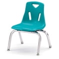 thumbnail image 7 of Stacking Chair with Chrome-Plated Legs - 10" Ht - Teal, 7 of 7