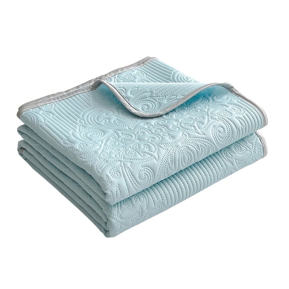 Dual Sided Polyester Cooling Warm Blanket Lightweight Breathable Sofa Bed Throw for Hot Sleepers Summer Night Sweat Relief Rest