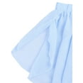 thumbnail image 5 of iiniim Kids Girls Basic Chiffon Pleated Pull-on Wrap Skirt Skort Ballet Dancewear Daily Casual Light Blue 3-4, 5 of 7