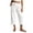 White, variant on Ruimatai Womens High Waist Linen Capri Pants with Pockets Drawstring Wide Leg Casual Summer Vacation Daily Lounge Trousers