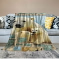 thumbnail image 2 of COMIO Polar Bear Throw Blanket Cozy Plush Cute Bears Flannel Ultra Soft Blankets Lightweight Fuzzy Party Blanket Gifts for Girls Women Men Boys Bed Couch Sofa, 2 of 6
