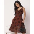 thumbnail image 6 of Moomaya V Neck Sleeveless Printed Georgette Dress - Women's Summer Dress, 6 of 8