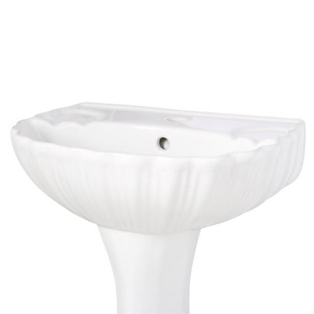 Foremost Brielle Pedestal Combo Bathroom Sink in White