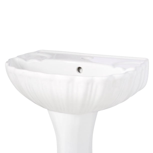 Foremost Brielle Pedestal Combo Bathroom Sink White