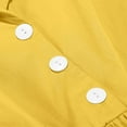 thumbnail image 6 of Women's 1950s Vintage Dress Cap Sleeve Button Collared Midi Dress with Pockets Flowy Casual Cocktail Dresses Yellow S, 6 of 7