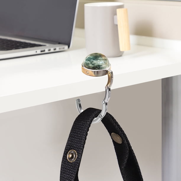 Ganchos De Cristal Luminosos, Colgador Fluorescente Para Mochilas Con Diseño Cósmico, Gancho Plegable Para Escritorio, Sin Necesidad De Instalación, Manos Libres, Brilla En La Oscuridad