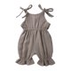 thumbnail image 4 of Body De Bebé Canastilla Onesies Para Niñas Pequeñas Moda Lindo Color Sólido Algodón Lino Volantes Frenillo Mono Caqui Odeerbi LM103-9017, 4 of 9