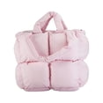thumbnail image 1 of Sonducket Bolso de hombro acolchado versátil para mujer, práctico y elegante, acolchado, difuso, de alta capacidad, para axilas Bolsas de mensajero y de hombro Rosa, 1 of 6