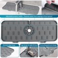 thumbnail image 3 of Alfombrilla de silicona para grifo para fregadero de cocina, alfombrilla para recoger agua contra salpicaduras, almohadilla de drenaje para fregadero detrás del grifo, protector contra goteo para cocina, baño, encimera JM, 3 of 7